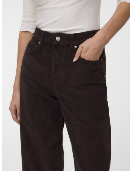 Pantalon Barrel Chocolate Torte VMBILLIE Longueur 30 Vero Moda - 2 | GIÙ